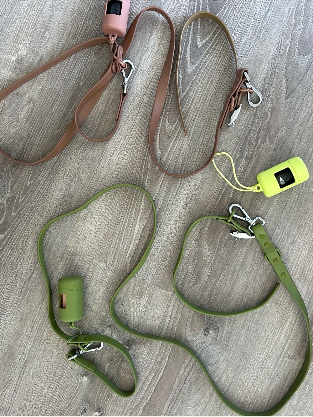 Wild One Dog Leash and Waste Bag Holder Set - Olive Green